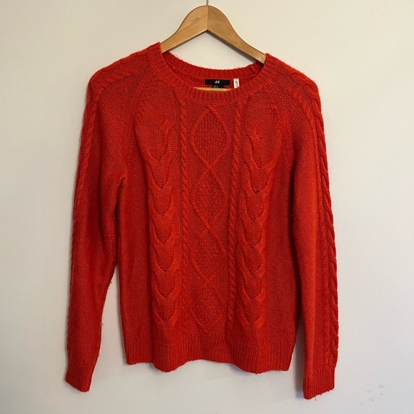 H&M Red Cable Knit Sweater - Picture 2 of 5